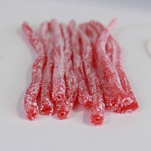 Miniatura 3 de Pajitas de fresa ácida, cuerdas de caramelo suaves y masticables, golosinas de relleno de cesta de Pascua, 2 onzas (paquete de 4)