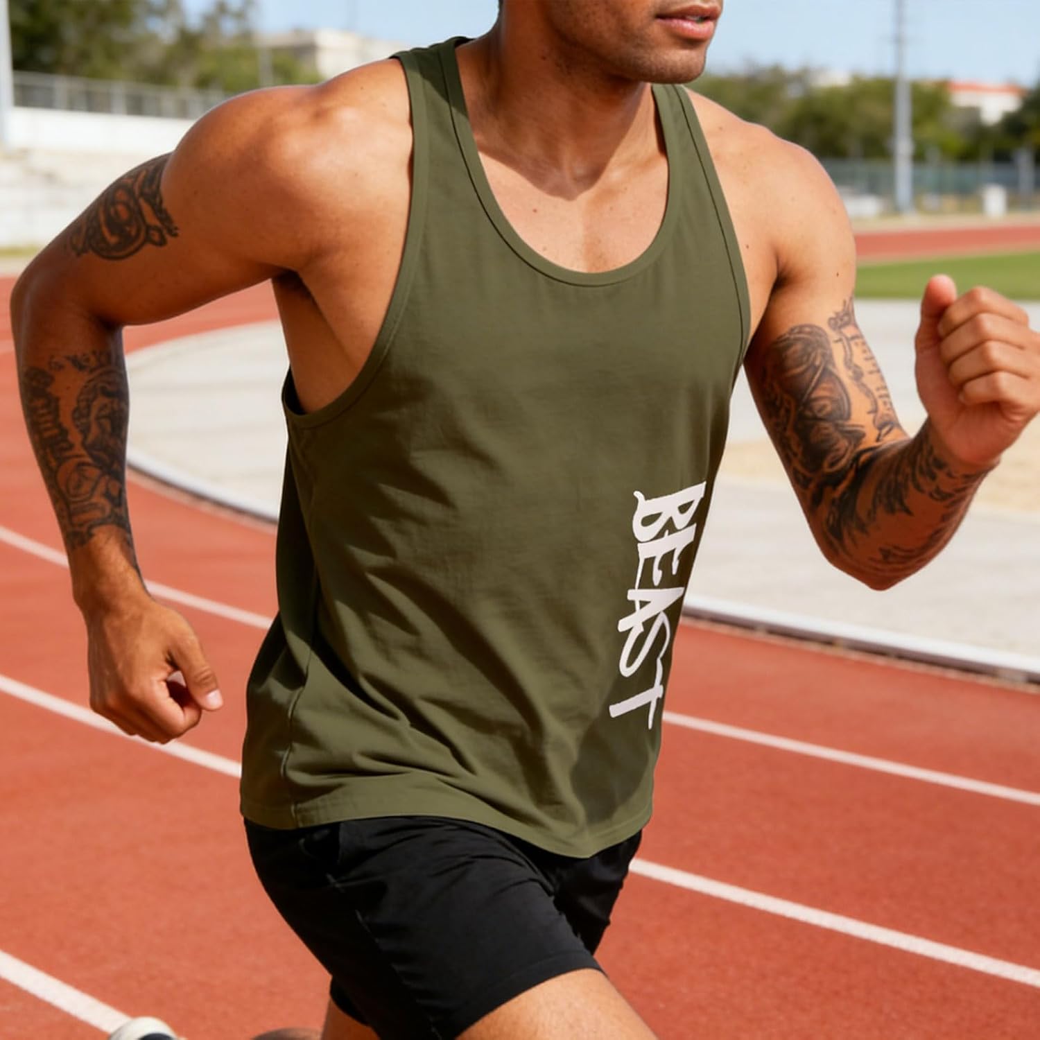 Men's Tank Tops Sleeveless Shirts Y-Back Gym Workout Stringer Tank Tops Bodybuilding Fitness T-Shirts