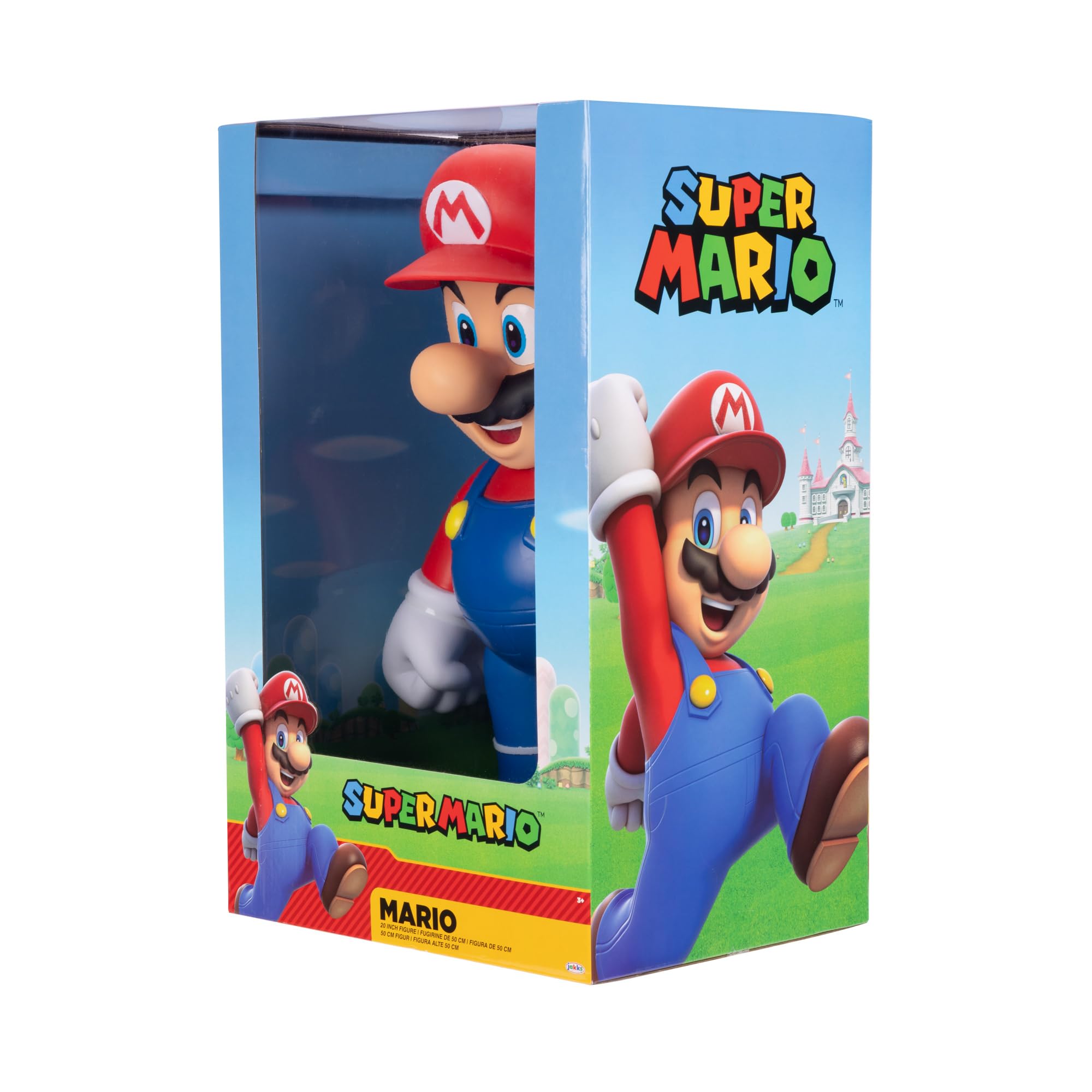 Nintendo Super Mario Gigante Posabile - Mario Big Figure 50 cm con 11 Punti di Articolazione - Perfetto per Fan e Collezionisti