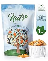 Vista 8 de NUTS U.S. - Galletas de arroz orientales, sin colores artificiales, crujientes, naturales, empaquetadas en una bolsa resellable (2 libras)