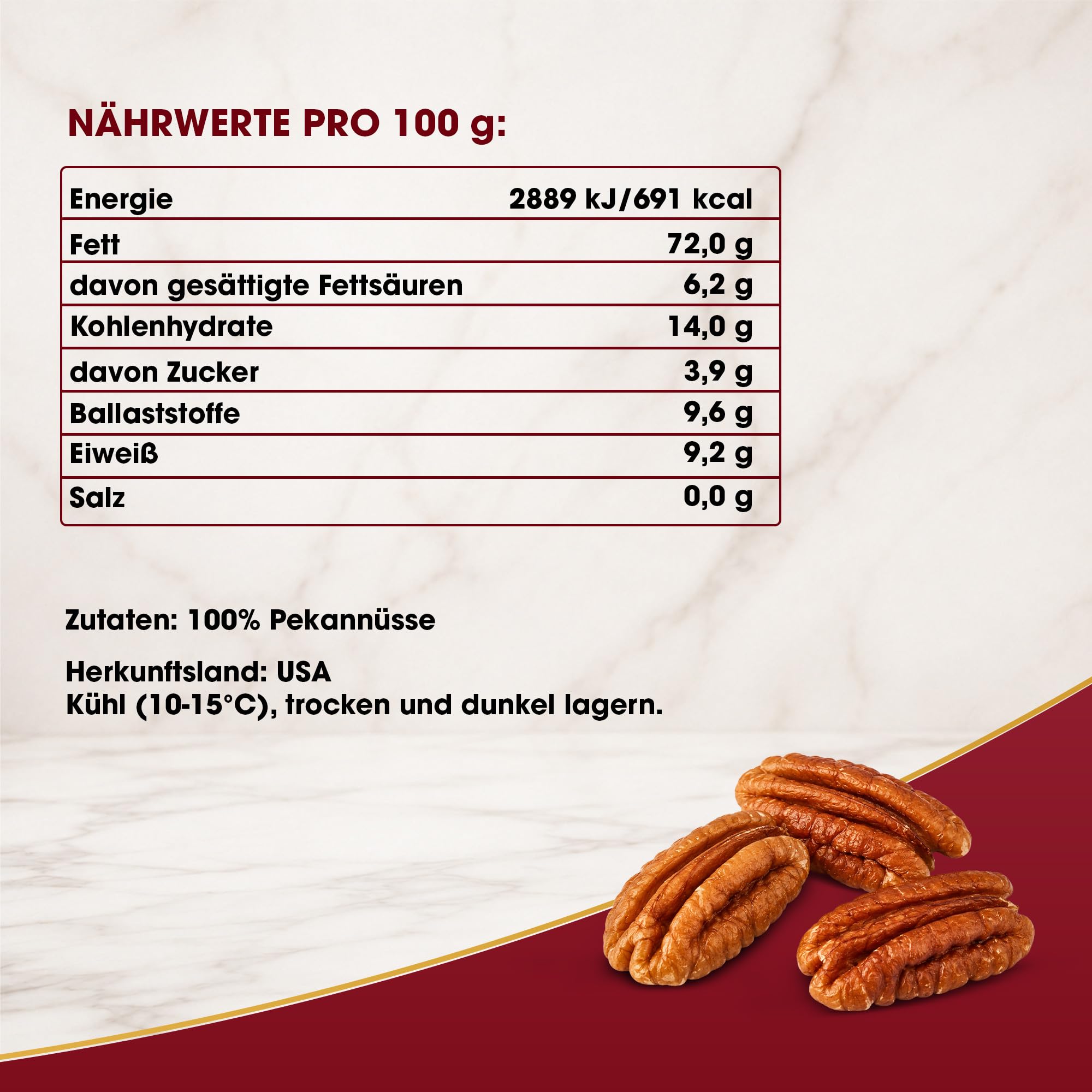 Sultan’s Palace Pekannüsse 1kg I Nüsse in Bester Premium Qualität – Reichhaltige Protein Snacks & Müsli Toppings I Naturbelassen, Unbehandelte Nüsse ohne Salz (Vegan, Glutenfrei)