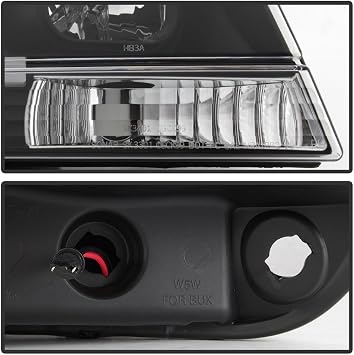 ACANII - For Blk 1999-2004 Jeep Grand Cherokee OPTIC LED Tube Projector Headlights Headlamps Driver & Passenger Side