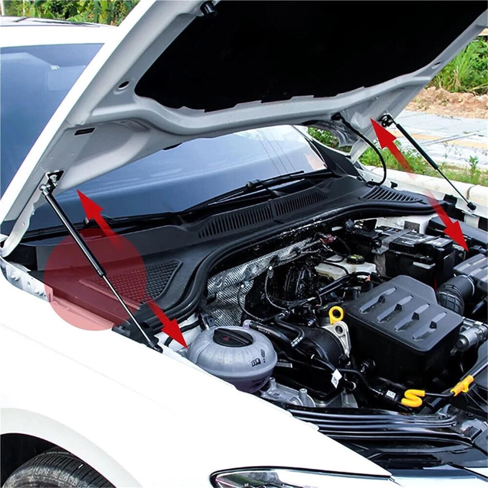 Boot Struts 2x amortyzatory gazowe ze sprężyną podnoszącą maskę Pasuje do Hyundai Sonata Sedan 2015-2017