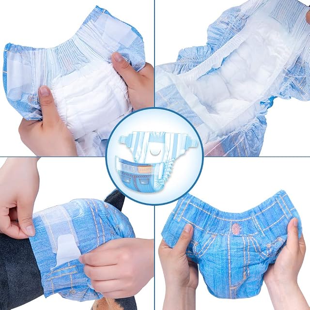Foto 3 de 7 de Pañales Desechables para Mascotas Suaves Superabsorbentes - Estilo Vaquero para Perros Hembra Pequeños