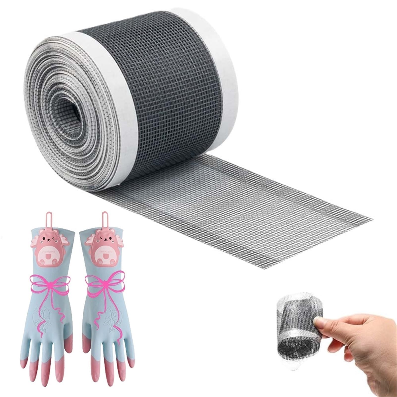Disposable Shower Drain Hair Catcher Stickers - Peel & Stick Strainers,Includes a pair of exquisite gloves