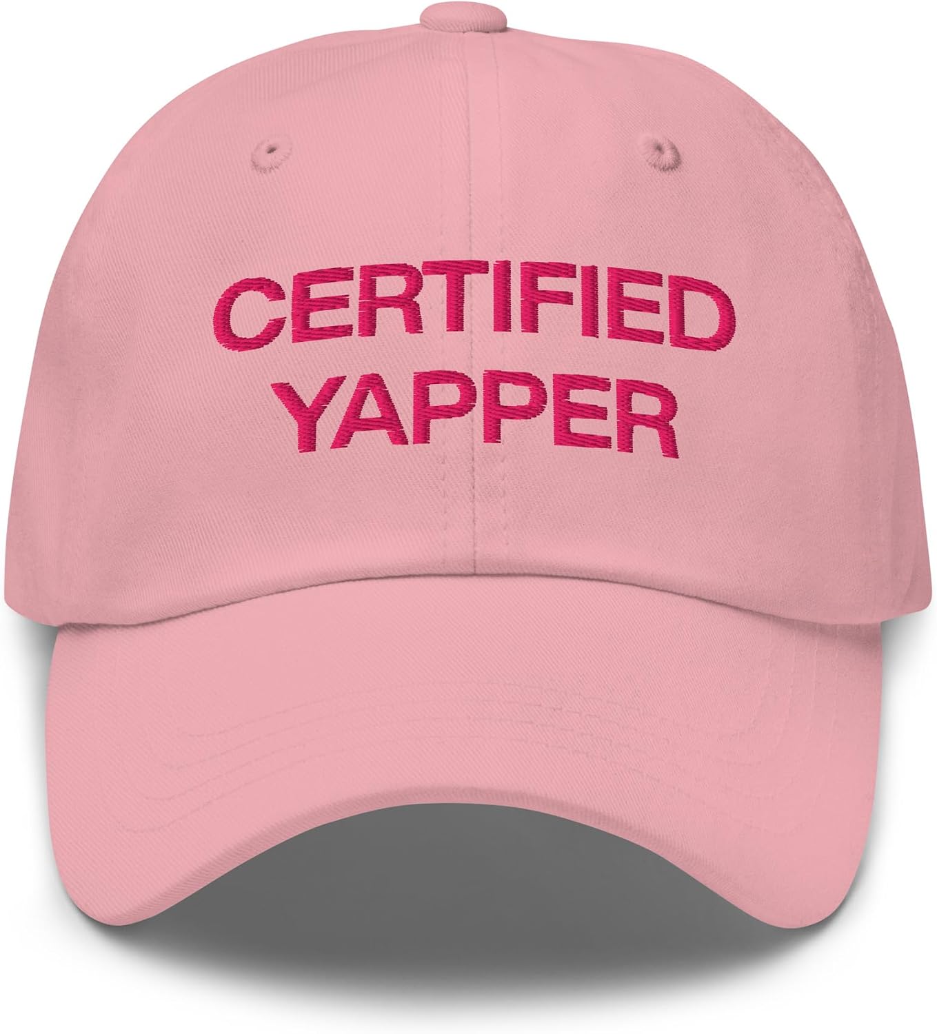 Certified YAPPER Embroidered Dad Hat, Loud & Proud Talker Hat, Funny Statement Cap for Big Talkers