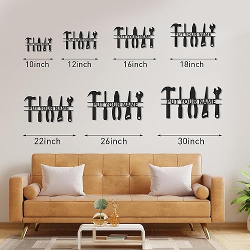 Miniatura 6 de Letreros de garaje personalizados para hombres, letrero de taller de papás, letrero personalizado de metal para exteriores, decoración de cueva de