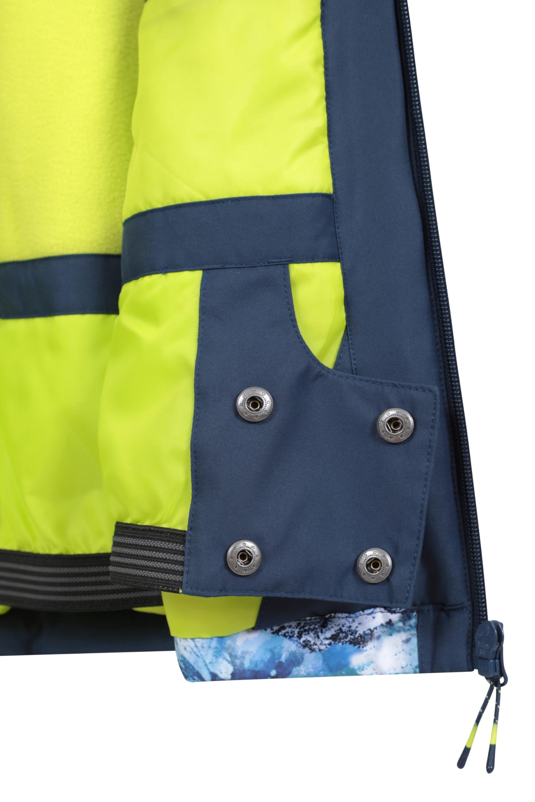 Mountain Warehouse Veste de Ski imperméable Himalayan pour Enfant - Veste d'hiver Respirante, Coutures étanches, Capuche Amovible, Jupe Pare-Neige intégrée