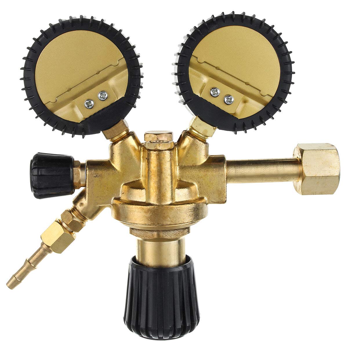 CO2 Argon Gauge Pressure 2 Gauge Regulator 200 BAR Reducer for Welding Bottle MIG Welder