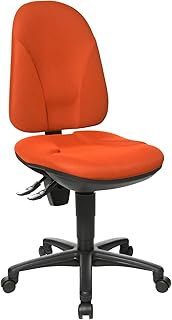 Topstar PO50BC4 Point 35 - Silla de Escritorio con Ruedas, Color Naranja