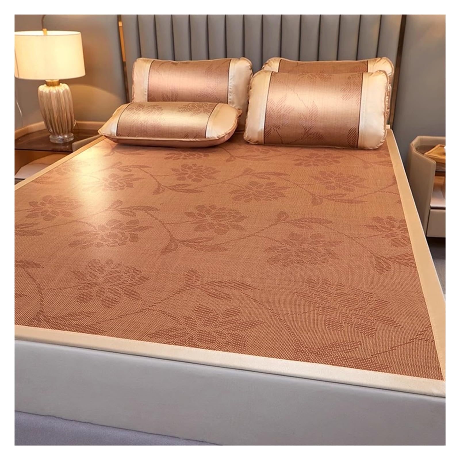 UZAMIRLEX Bamboo Cooling Mattress, Cooling Mattress Pad Foldable Bamboo Sleeping Mat Topper Multiple Sizes(Style-2,120 * 190cm)