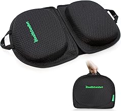 Small Travel Seat Cushion,Gel Memory Foam Seat Cushion,Supportive Butt Pillow,Portable and Foldable for Long Sitting Hours on Stadium Airplane Car Seat