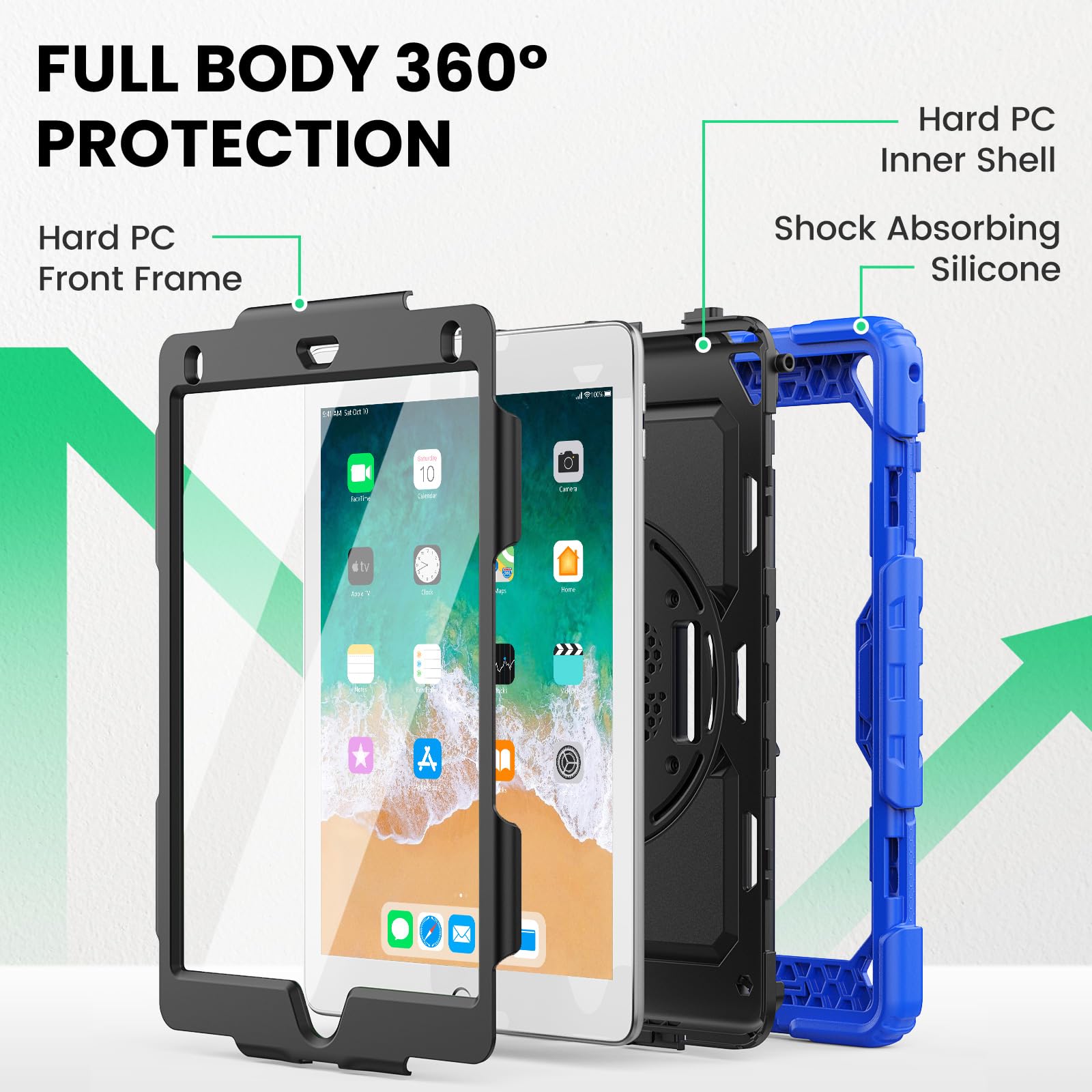 SEYMAC Stock Case For IPad 6th/5th Generation/Air 2 / Pro 9.7 Inch