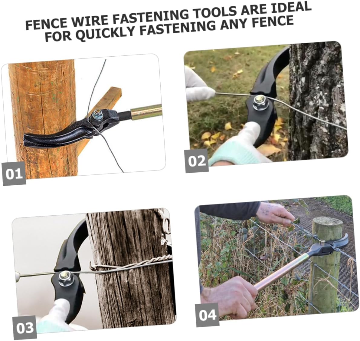 TEHAUX Barbed Wire Fence Tensioner Tool Efficient Garden Wire Stretcher for Quick Tightening Multi Function Fence Wire Tightener Convenient Design for Agricultural Fences