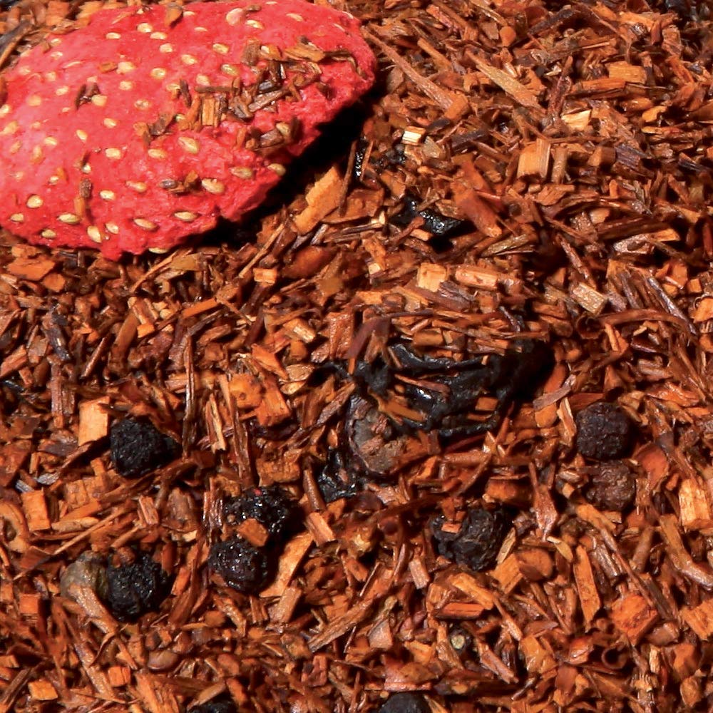 Rooibos Bio Bayas silvestres Frutas rojas Té a granel 100 g 40 tazas Agricultura orgánica Mes-tés