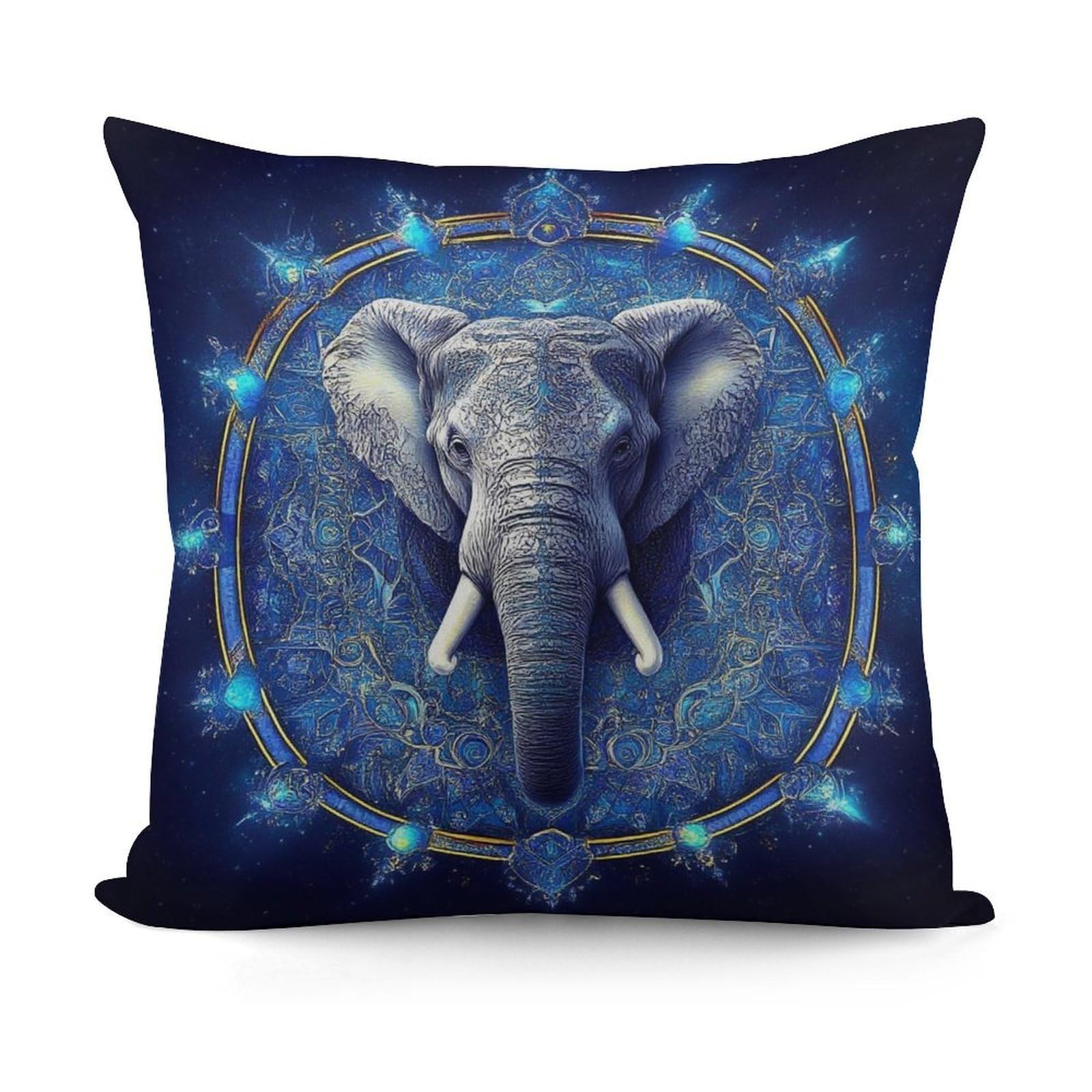 Smazdfxx Picture(658) Softffy Mandala Elephant Art Cushion Covers Throw Pillow Cover Modern Home Decor For Sofa Bedroom Pillow Shell