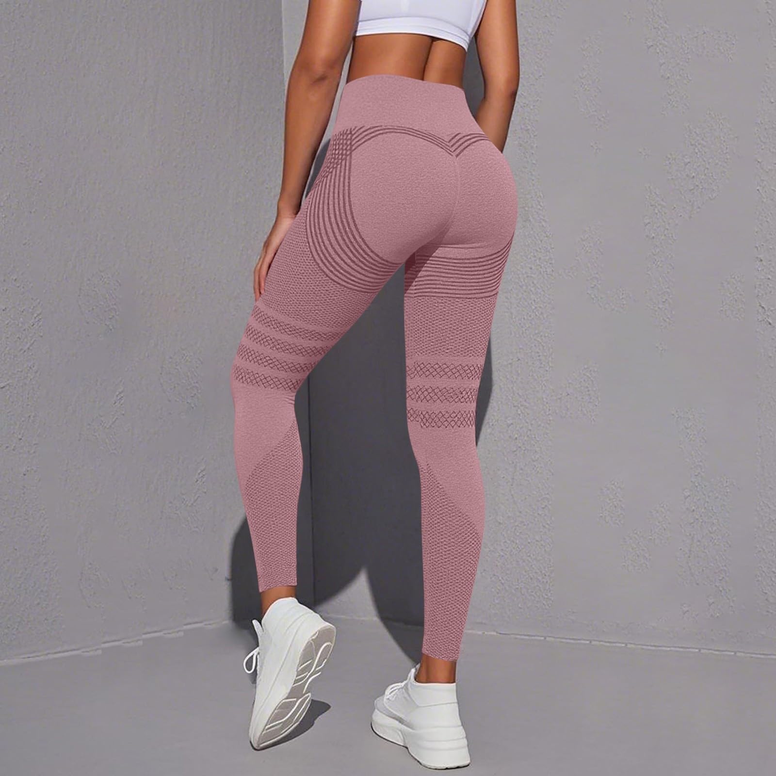 Legginsy antycellulitowe – damskie legginsy sportowe, długie, z wysokim stanem, elastyczne spodnie sportowe, nieprzejrzyste, kompresyjne, do jogi, push-up, do fitnessu, kompresyjne legginsy damskie