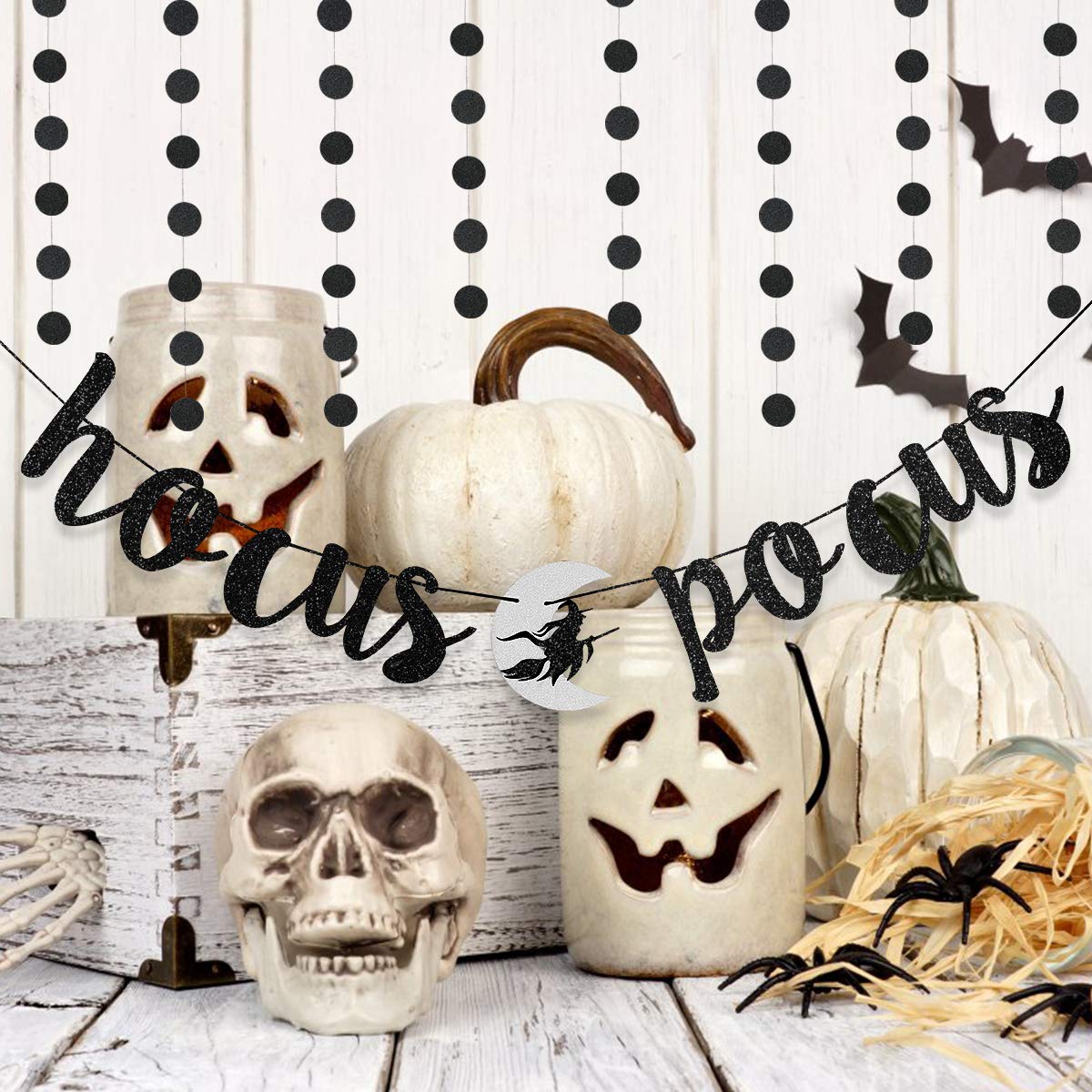 Witch Crossing Banner, Orange & Black, haunting Halloween sign, witches lair, hocus pocus witch