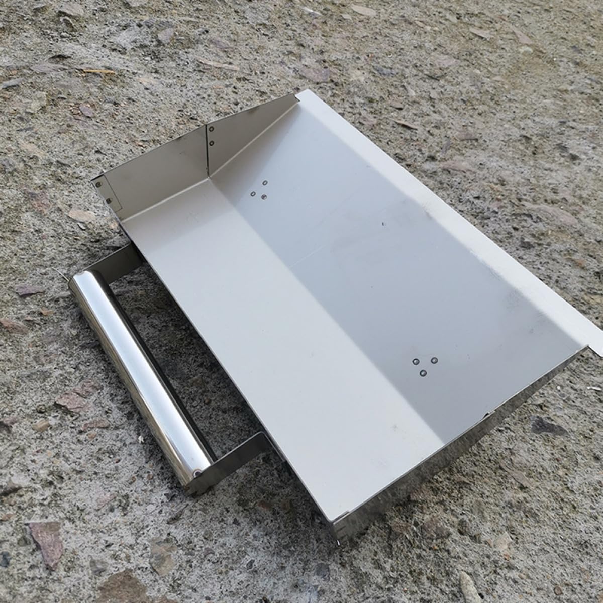 Lurrose Cazzuola per Intonaco in Acciaio Inox 323x200x50mm, Strumento di Raschiatura per Muratura, Bordatore per Cemento Design Ergonomico per Finiture Interne ed Esterne, Utensile