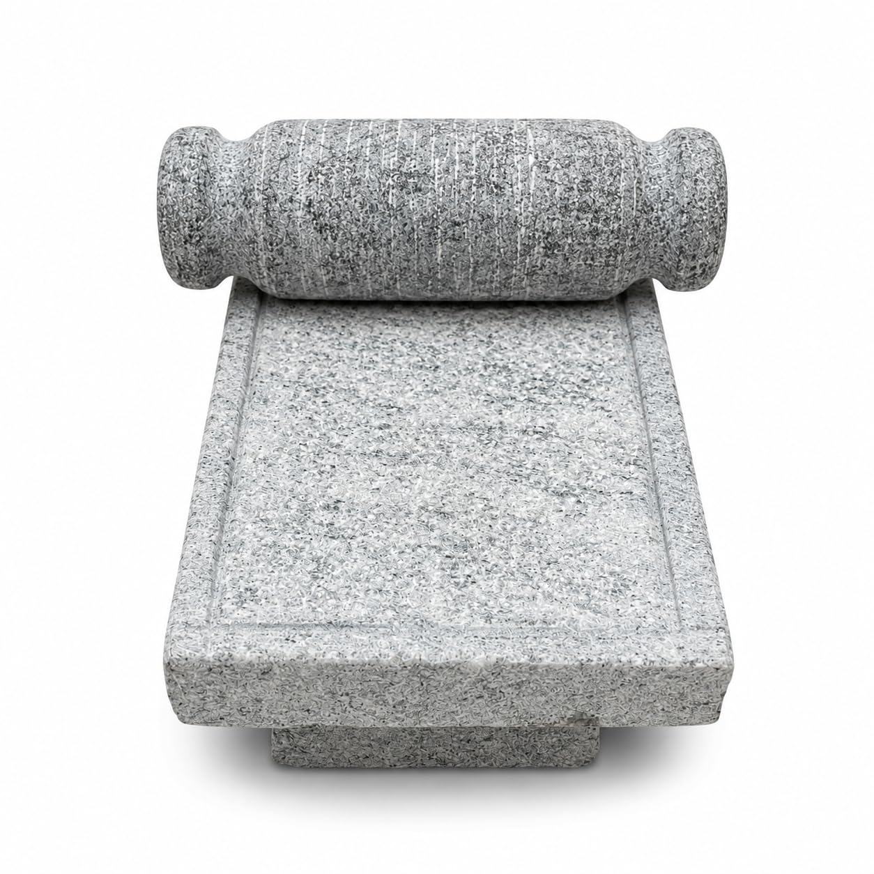 Mini Ammikal Stone Grinder with Roller, 6 × 4 Inch Traditional Ammi Kal for Ginger, Garlic, Spices, Masala and Chutney-picture-10
