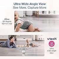 Vista 6 de VTech Monitor de bebé inteligente WiFi con 2 cámaras, video FHD de 1080p, aplicación gratuita con videos de movimiento, alertas
