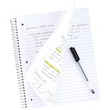Five Star Spiral Notebook + Study App, 1 Subject, Wide Ruled Paper, 8" x 10-1/2", 100 Sheets, Fights Ink Bleed, Water Resistant Cover, Black (72021) – view 3