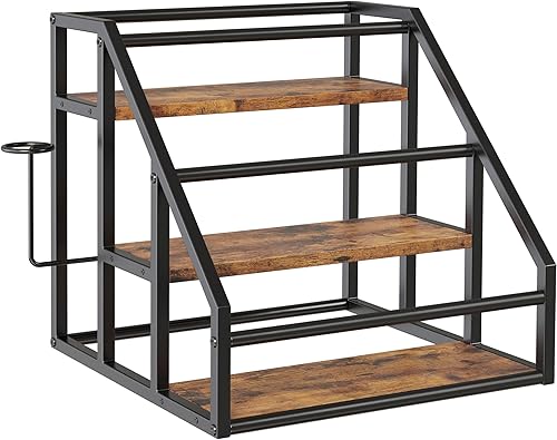 Miniatura 1 de Estante organizador de jarabe de café, organizador de especias, soporte para botellas de jarabe de 3 niveles, estantes de almacenamiento de encimera