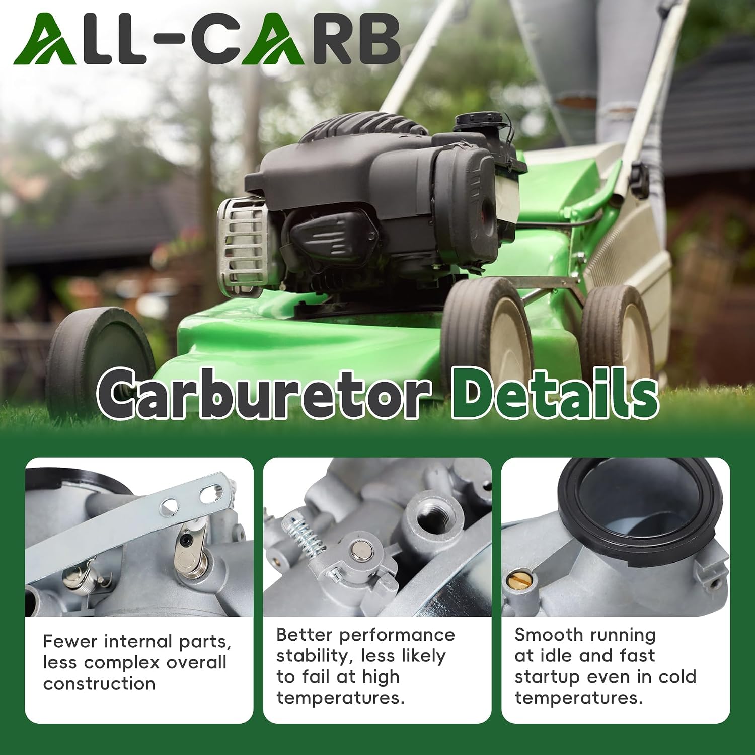 ALL-CARB 491031 490499 Carburetor Replacement for Briggs Stratton 252702 252707 253702 253706 393410 391788 393302 396501 251700 220700