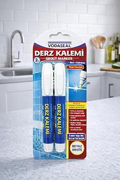 Beyaz Derz Kalemi 2'li Set – Seramik ve Fayans Yenileme Kalemi