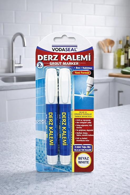 Beyaz Derz Kalemi 2'li Set – Seramik ve Fayans Yenileme Kalemi