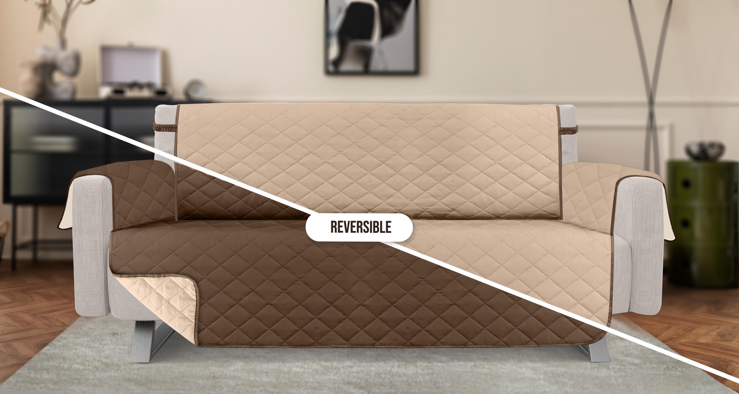 Amazon.com: Utopia Bedding Reversible Sofa Couch Cover, Water  