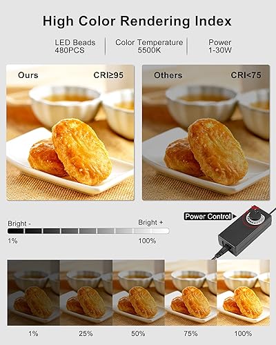 Miniatura 2 de Caja de luz de estudio fotográfico portátil PULUZ, kit de tienda de campaña regulable de 16x16 pulgadas, caja de luz profesional con 480 luces LED