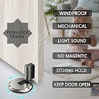 Vista 3 de HOOFUS Tope de Puerta de Piso Mecánico sin Imán, Soporte de Puerta Ajustable, para Espacios de Puerta de hasta 0.75 Pulgadas de Altura, Sin Clavos