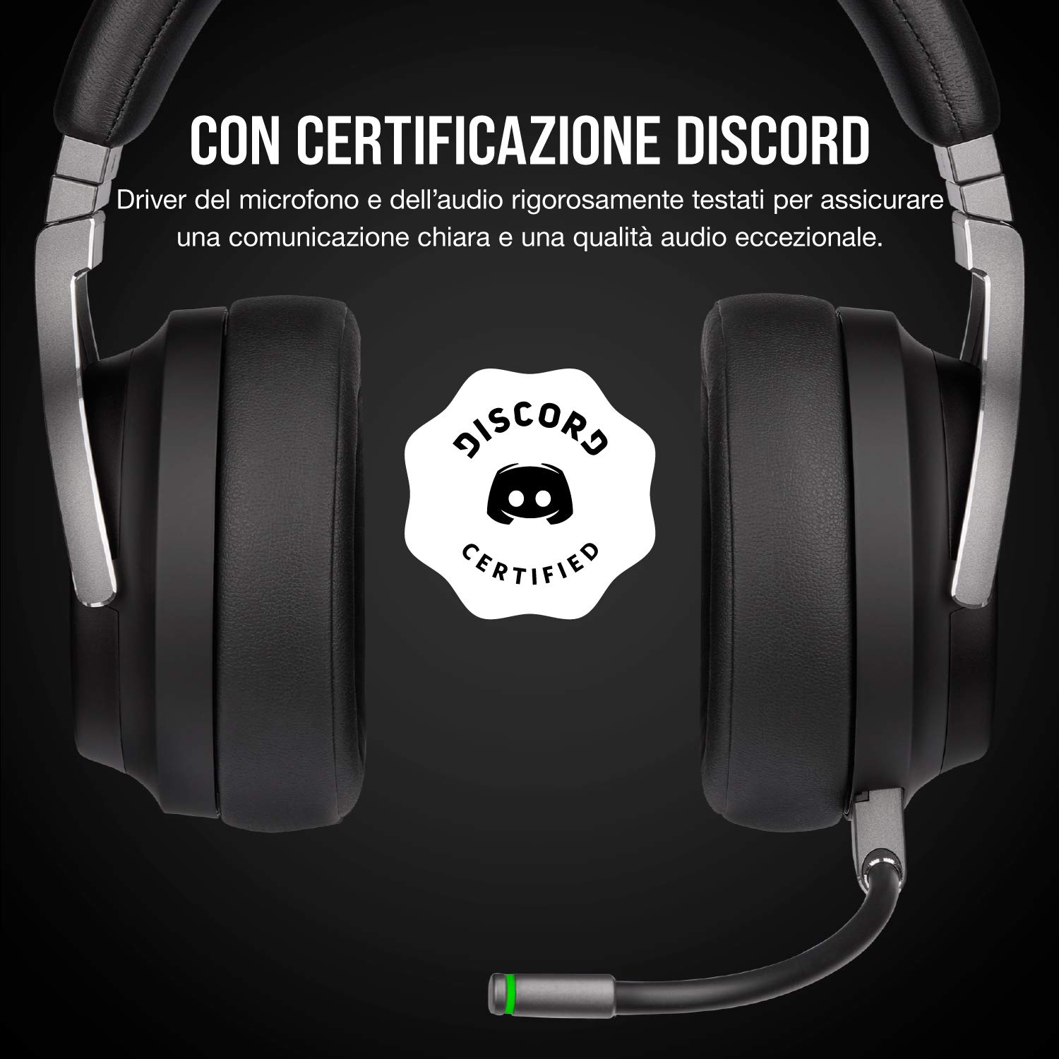 Corsair Virtuoso RGB Wireless Alta Fedeltà Cuffia Gaming Nero