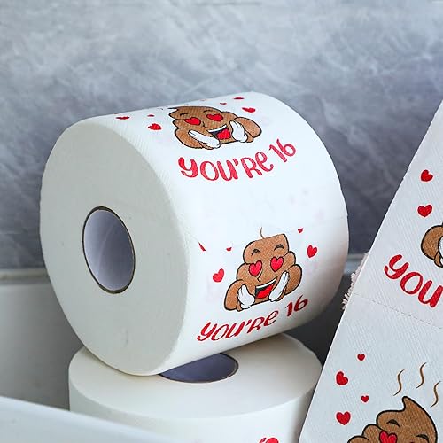 Miniatura 6 de Regalos de cumpleaños número 16 para hombres y mujeres, paquete de 3 rollos de papel higiénico divertido de 3 capas, papel higiénico de cumpleaños,