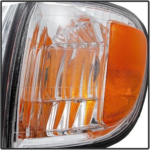 Miniatura 6 de ACANII - Para Toyota Tundra Regula/Access Cab Faros delanteros 2000-2004+Luces de estacionamiento Lámparas de esquina para conductor + lado del