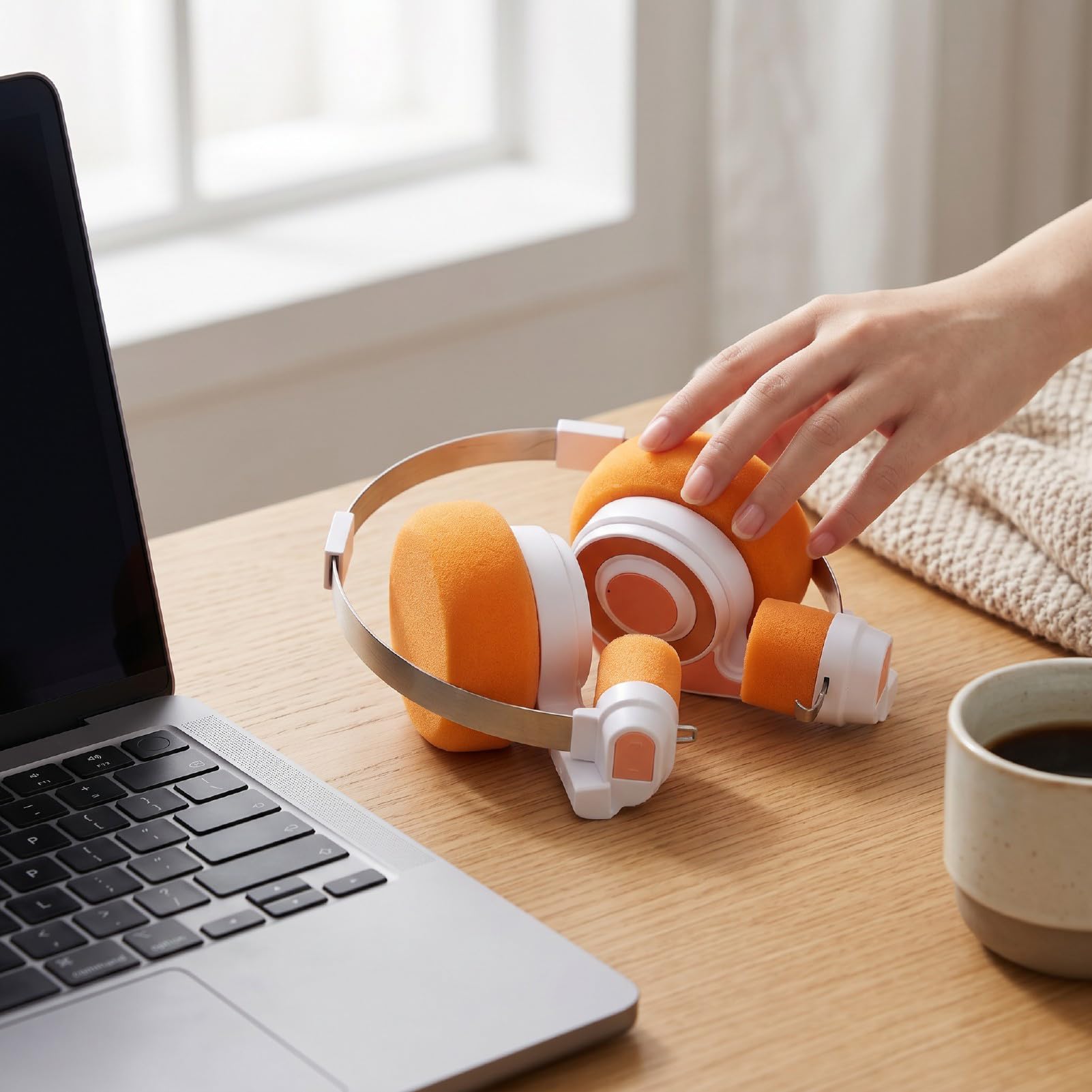 Auricolari Sportivi con Bassi Profondi e Suono Chiaro Durata della Batteria di 20 Ore per Stile di Attivo Leggeri e Regolabili (ORANGE)