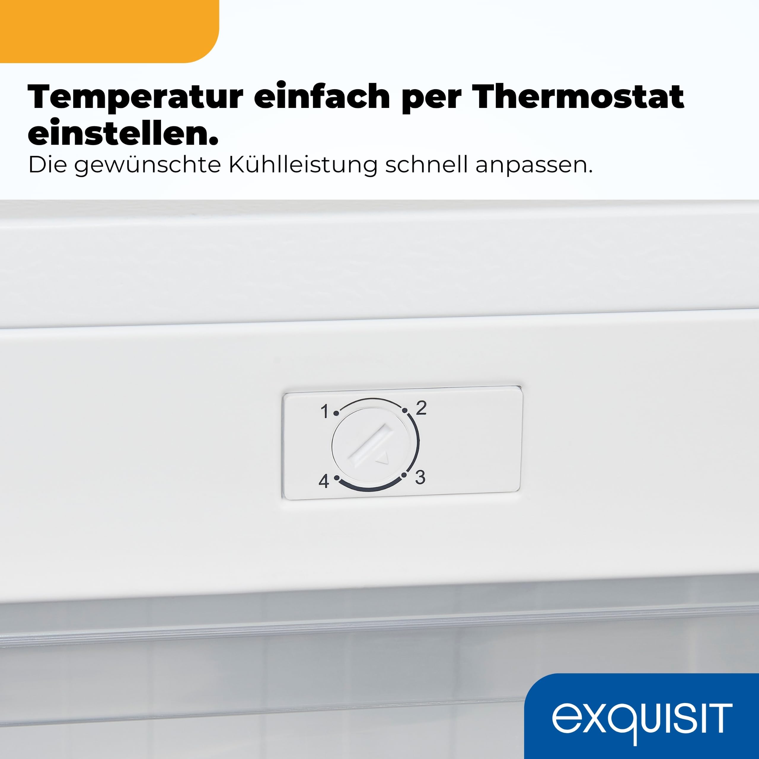 Exquisit GS5111-330E Gefrierschrank - 63 l Gefrierer Weiß - Kompakt | E-Klasse Mini-Gefrierschrank - 4-Sterne-Gefrieren - 39 dB Leise - Wechselbarer Türanschlag für Single-Haushalt