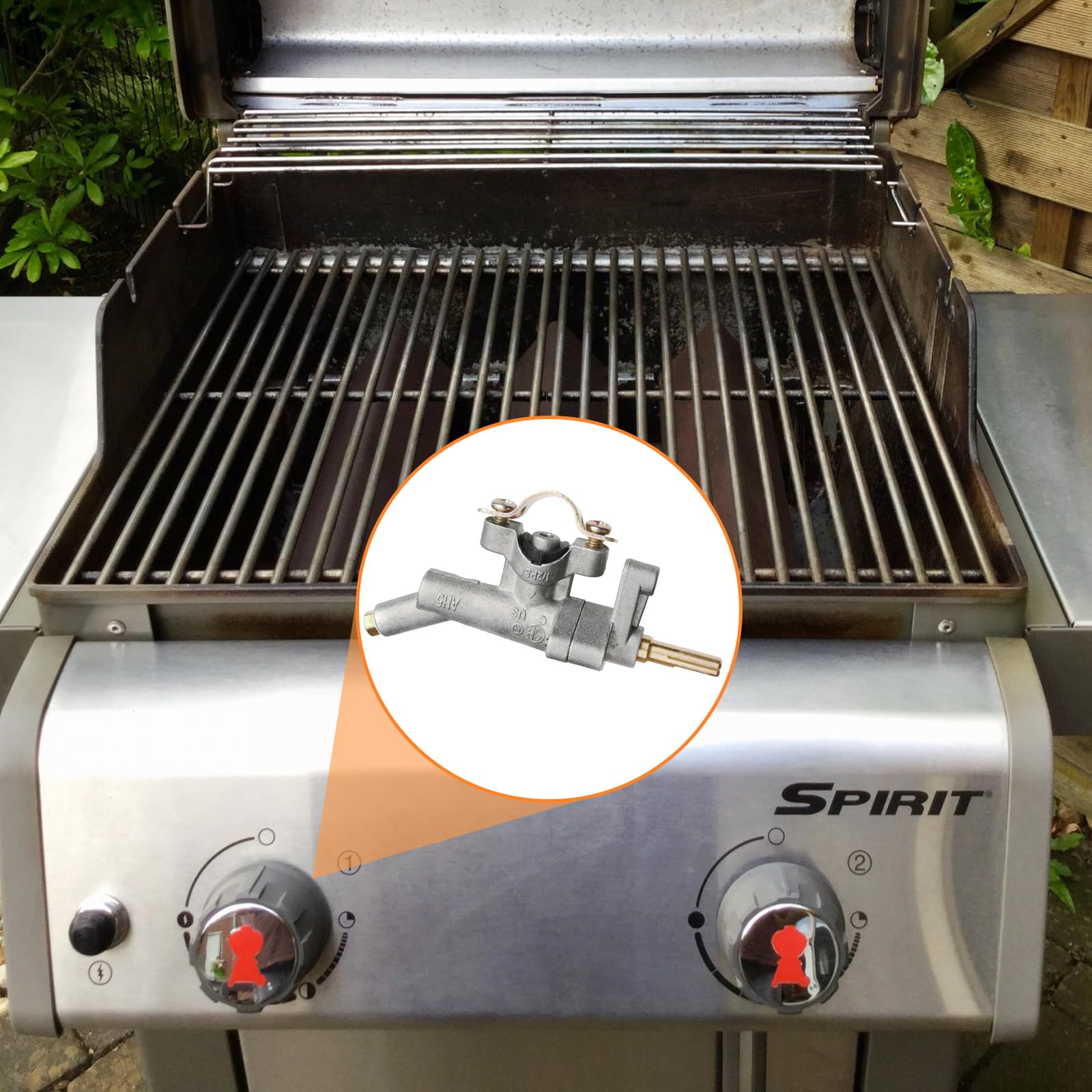 Vanne de commande de brûleur principal pour barbecue à gaz Weber Spirit E-210, E-310, E-315, pour barbecue à gaz Weber Spirit (2013-actuel) et Spirit II, gaz naturel (NG)