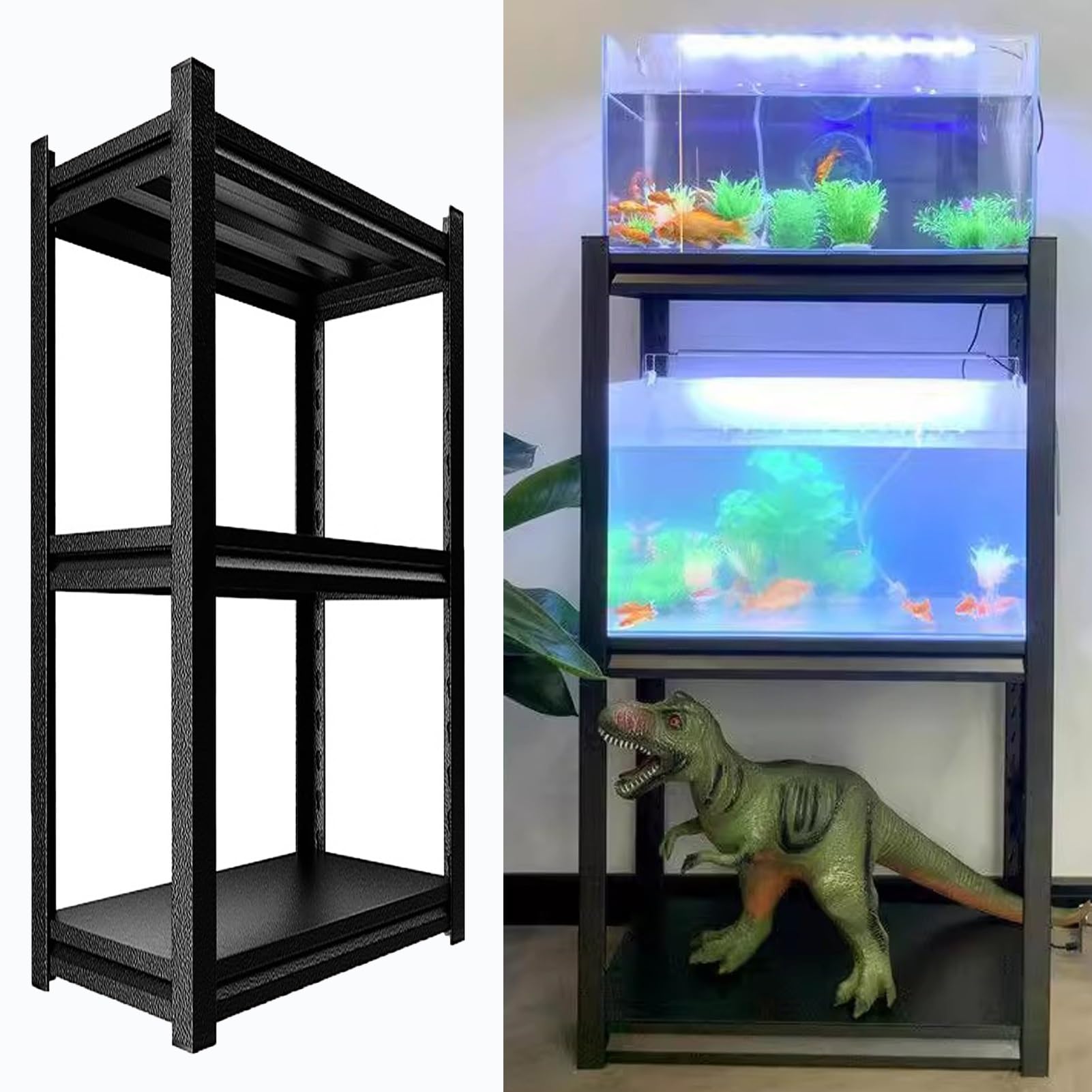 Soporte para tanques de reptiles y macetas que ahorra espacio en dormitorios pequeños
