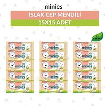Minies Bebek  ocuk Hijyenik Islak Cep Mendili 15X15 Ekonomik Paket