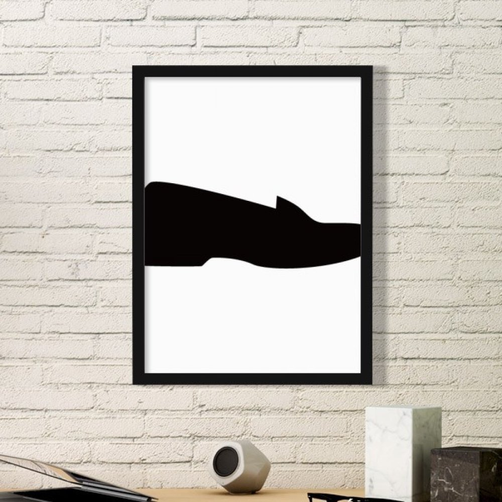 Peintures estampes silhouette de chaussures en cuir noir taille M pour salon