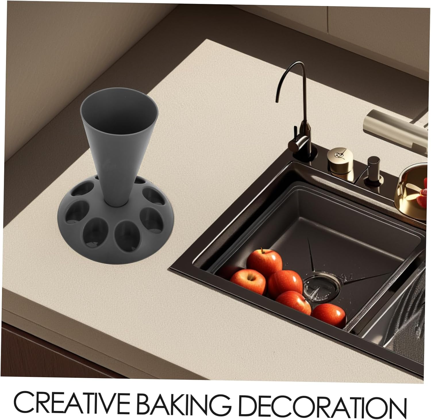 Detachable Piping Nozzles Cake Decorating Kit Pastry Bag Holder Stand Baking Accessory