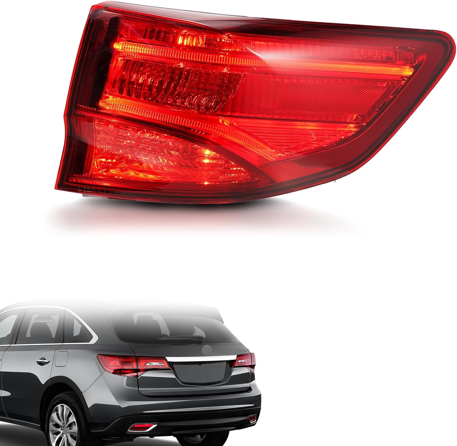 Tail Lights Compatible with 2014-2020 Acura MDX Rear Outer Taillights LH Taillamps Left Driver Side Replacement, OEM: AC2804103 33550TZ5A02
