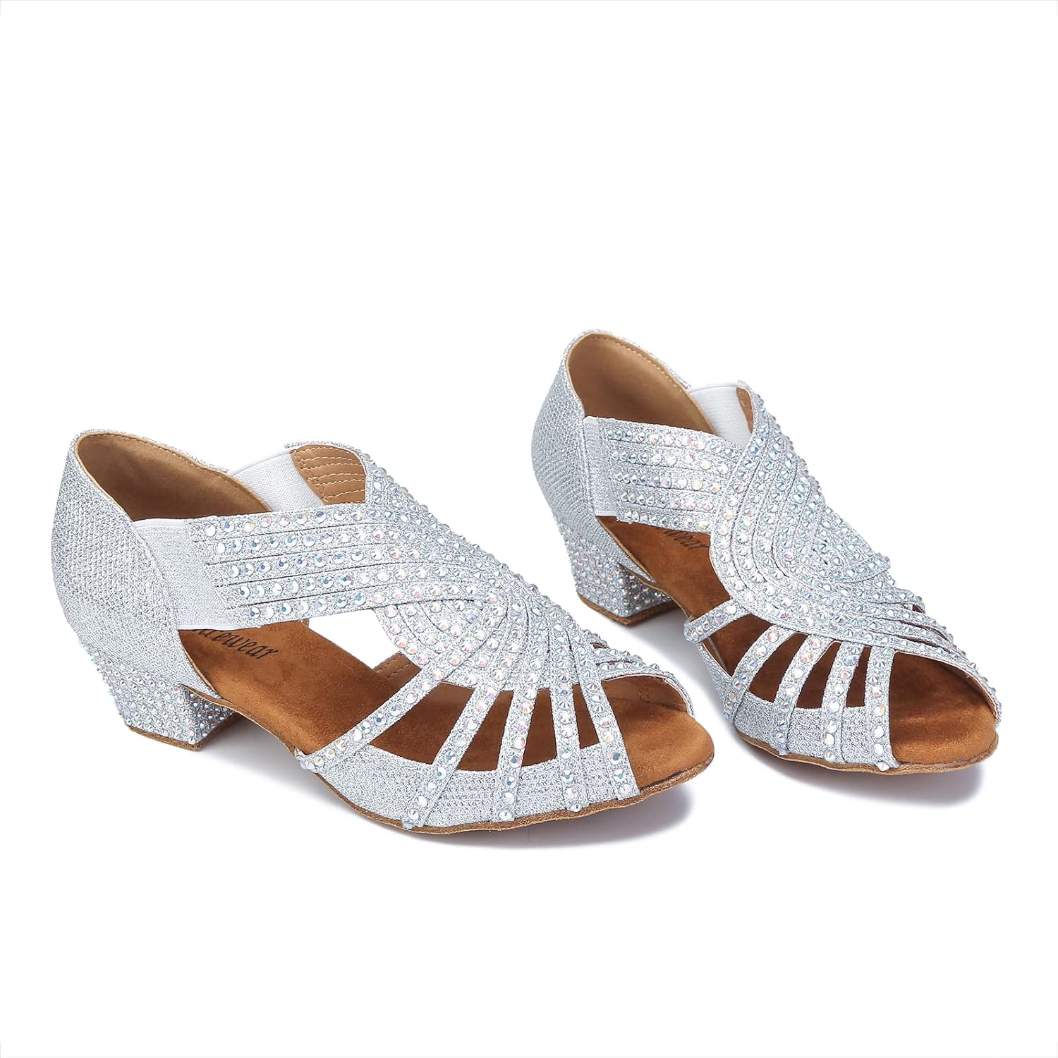 TTdancewear Women Rhinestone Dance Shoes Ballroom Latin Salsa Bachata Performance Dance Dancing Shoes - Image 6