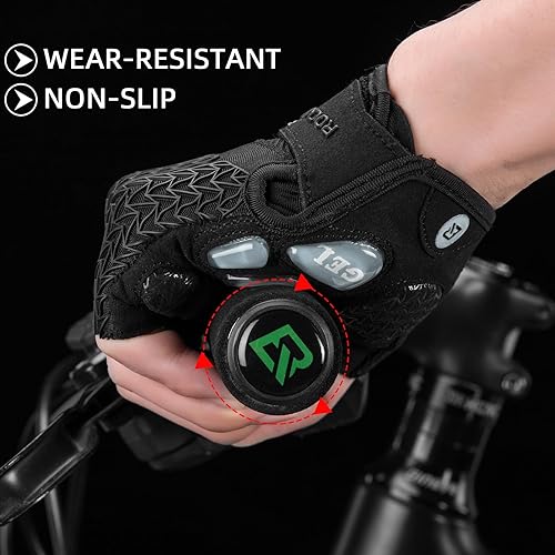 Miniatura 3 de ROCKBROS Guantes de ciclismo de invierno, guantes de bicicleta de invierno con dedo completo, resistentes al viento, antideslizantes, guantes