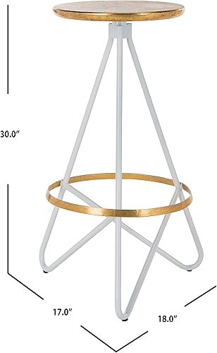 Miniatura 3 de Safavieh Galexia Taburete de bar, dorado/blanco Dorado / Blanco,Cobre Antiguo,Plata / hoja,https://www.amazon.com/dp/undefined