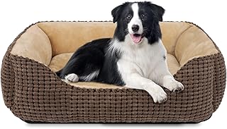 JOEJOY Hundebett Mittelgroße Hunde, Hundekorb Waschbar Flauschig, rutschfeste Plüsch Hundebetten, 76x61x23cm, Hundekörbchen für Mittelgroße und Große Katzen und Hunde product image