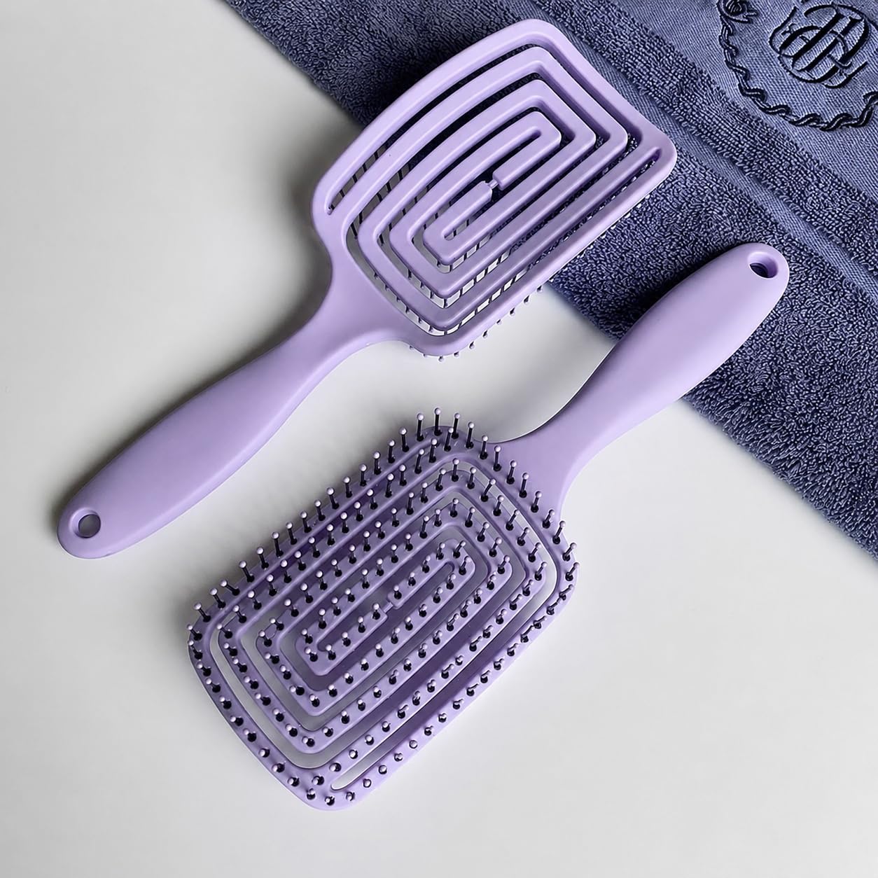 Premium 3D Detangling Hair Brush for Women & Men- Anti Hair Fall Comb for Curly, Wavy & Straight Hair | Hair Straightening Brush, Wet & Dry Styling Brush | Scalp Massager, Frizz Control & Tangle Free Grooming Brush (Purple)-picture-31