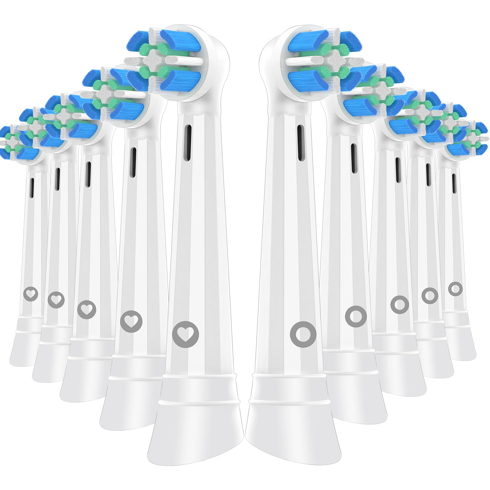 HSYTEK Replacement Toothbrush Heads Compatible with Oral B iO Replacement Heads for Oral B iO 3/4/5/6/7/8/9/10 Series Electric Toothbrush (White)